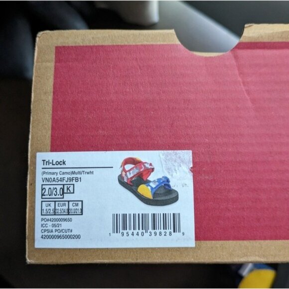 Vans Shoes Toddler 3K New Tri-Lock Primary Camo Sandals VNOA54FJ9GB1 112025 - Picture 7 of 11